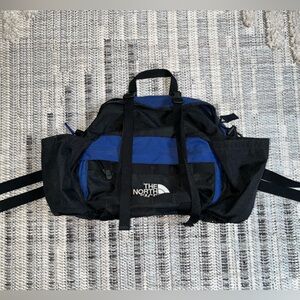 The North Face Black and Blue Backpack